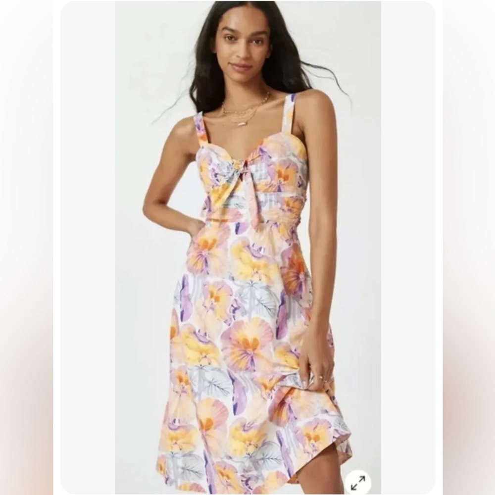 Anthropologie Cecilia Petersonās Tie-Front Midi Dress Size 6